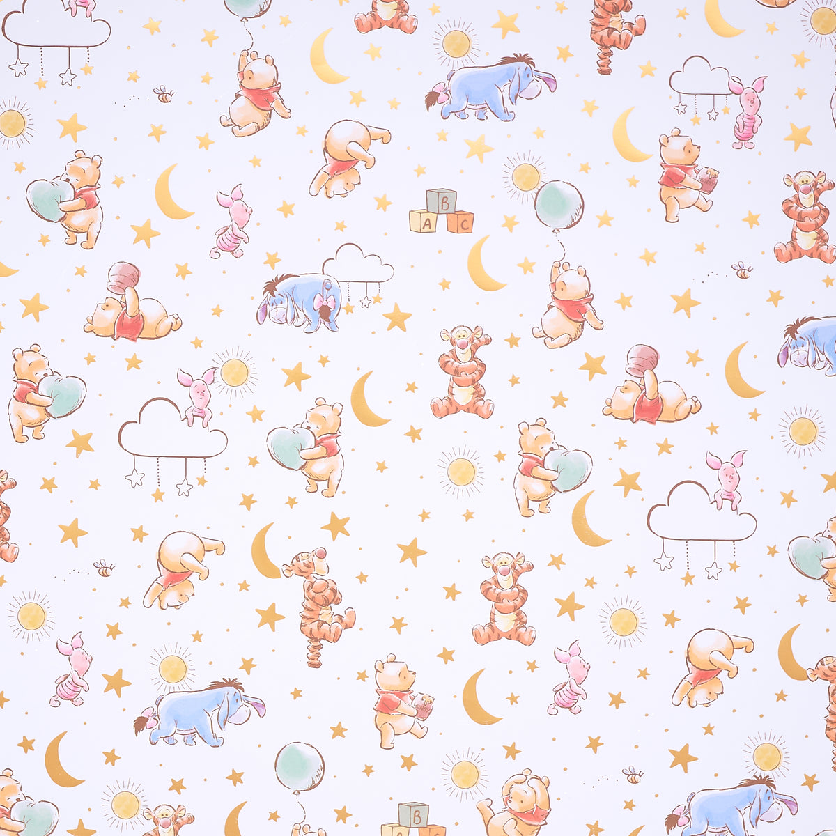 Flat Wrap Luxury (License & Foil) Greeting Cards Open Blank Disney Winnie the Pooh