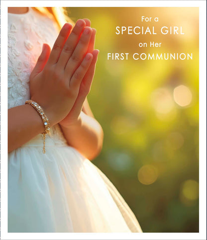 Standard Greeting Cards Communion Girl  Carlton Core Line