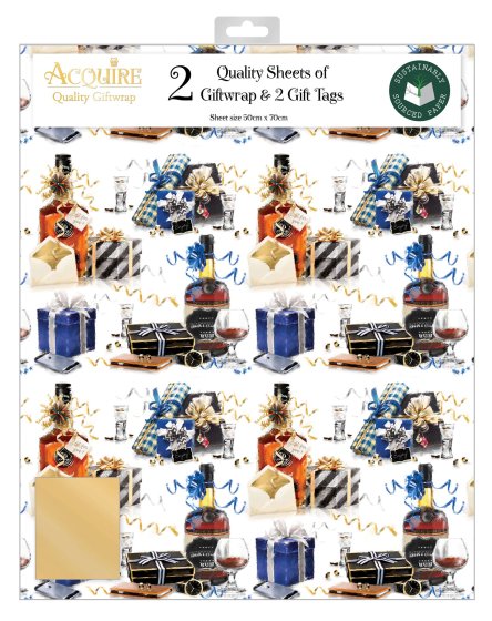 WRAP RUM N GIFTS 2 SHEET 2 TAG