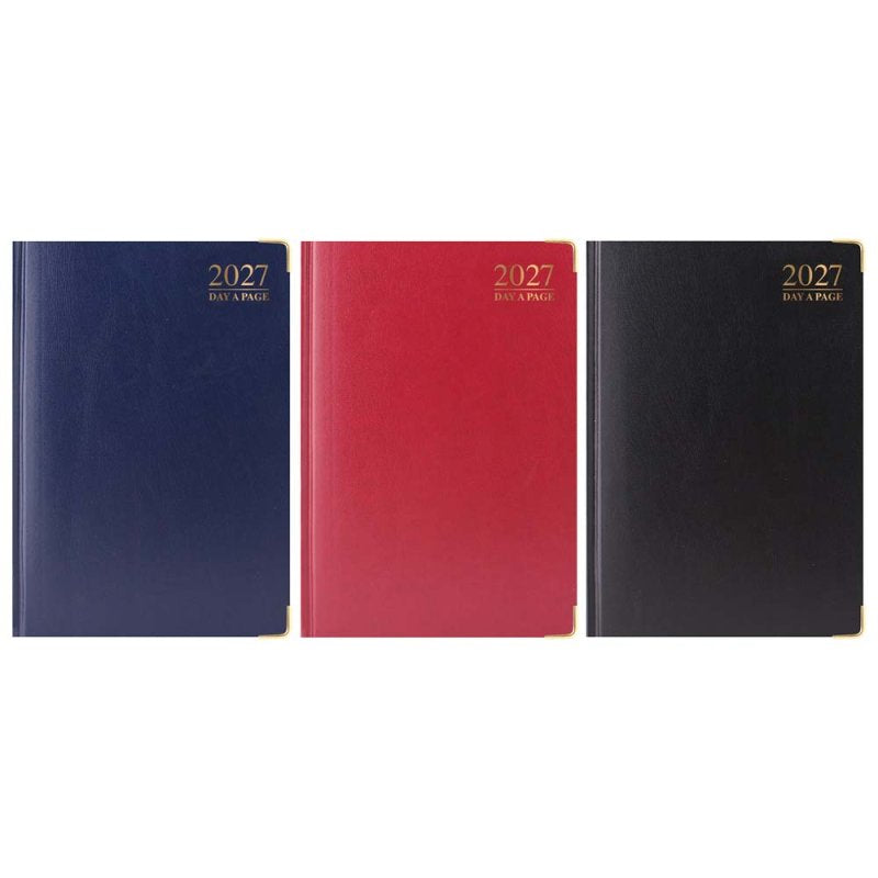 Diary A4 Day a Page Padded Casebound Split Sat/Sun