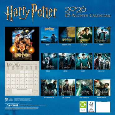2026 HARRY POTTER OFFICIAL SQUARE 30cm x 30cm 100% PLASTIC FREE