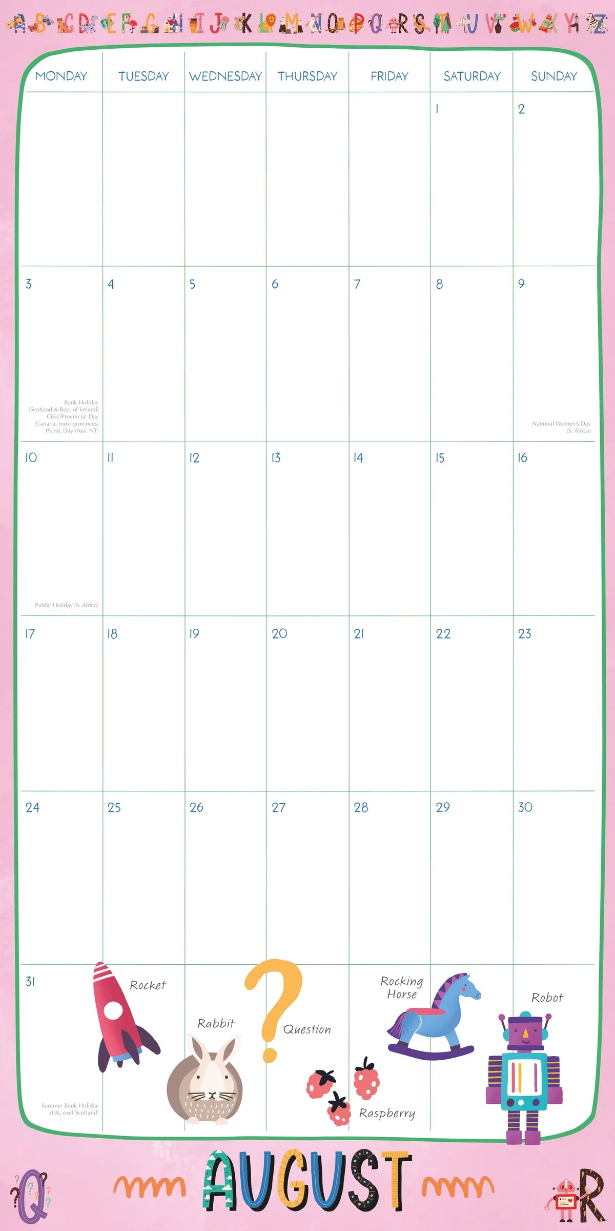 2026 My Family Organiser - ABC - Square Wall Calendar