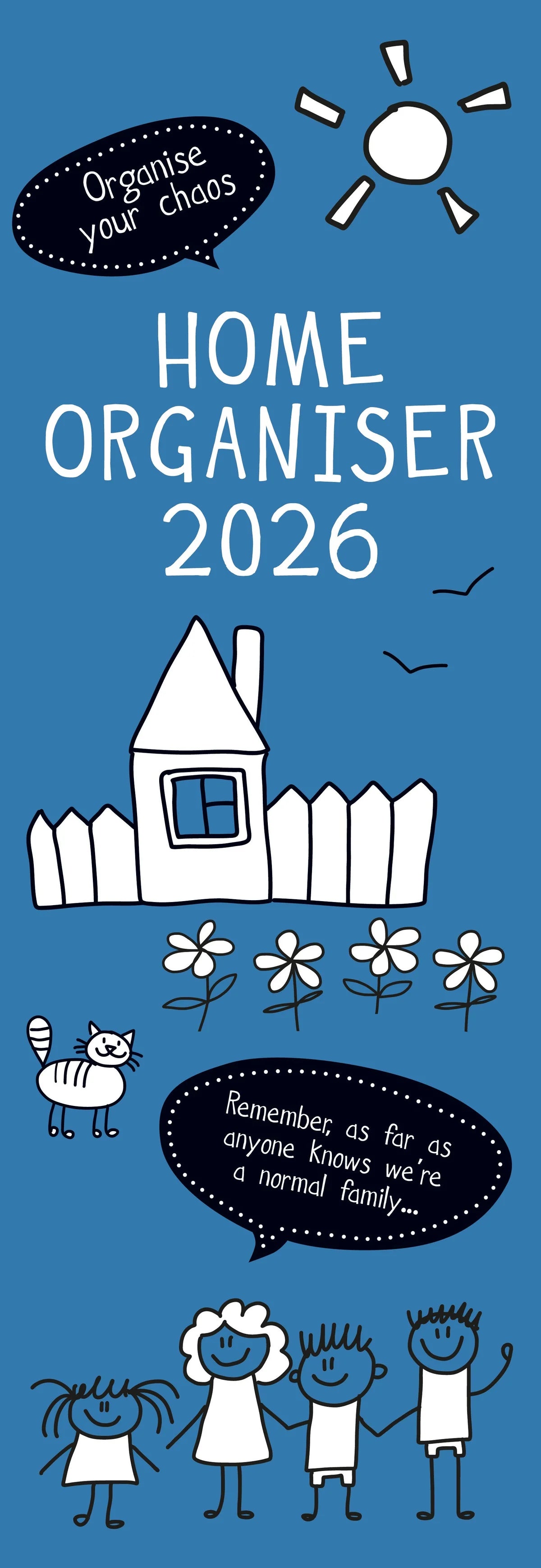 2026 Home Organiser - Slim Wall Calendar