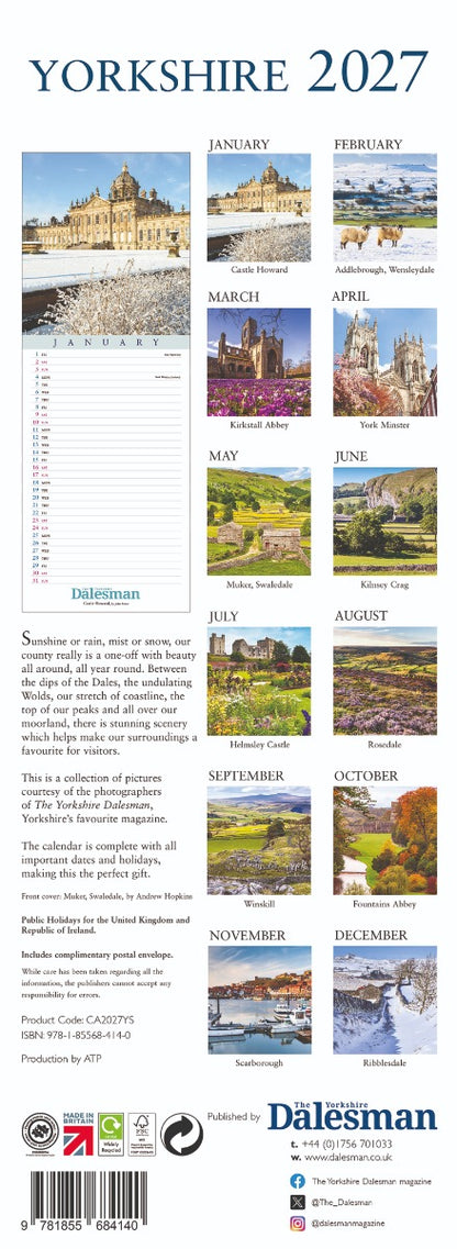 Yorkshire Dalesman Slim Calendar 2027