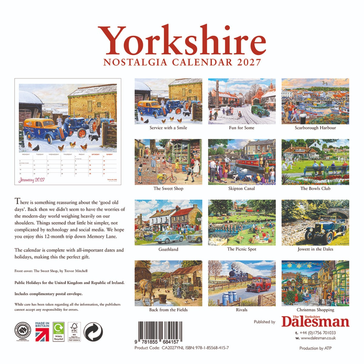 Yorkshire Nostalgia Calendar 2027
