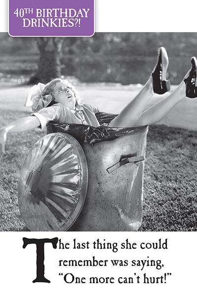 The last thing she could remember was saying. "One more can't hurt!"