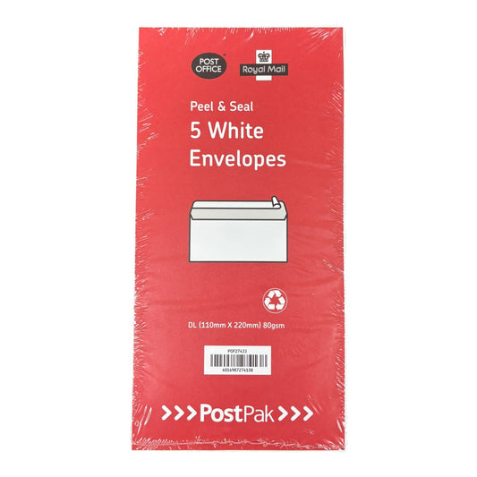 5 x Peel & Seal DL Envelope