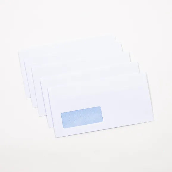 DL Envelope WHITE Window