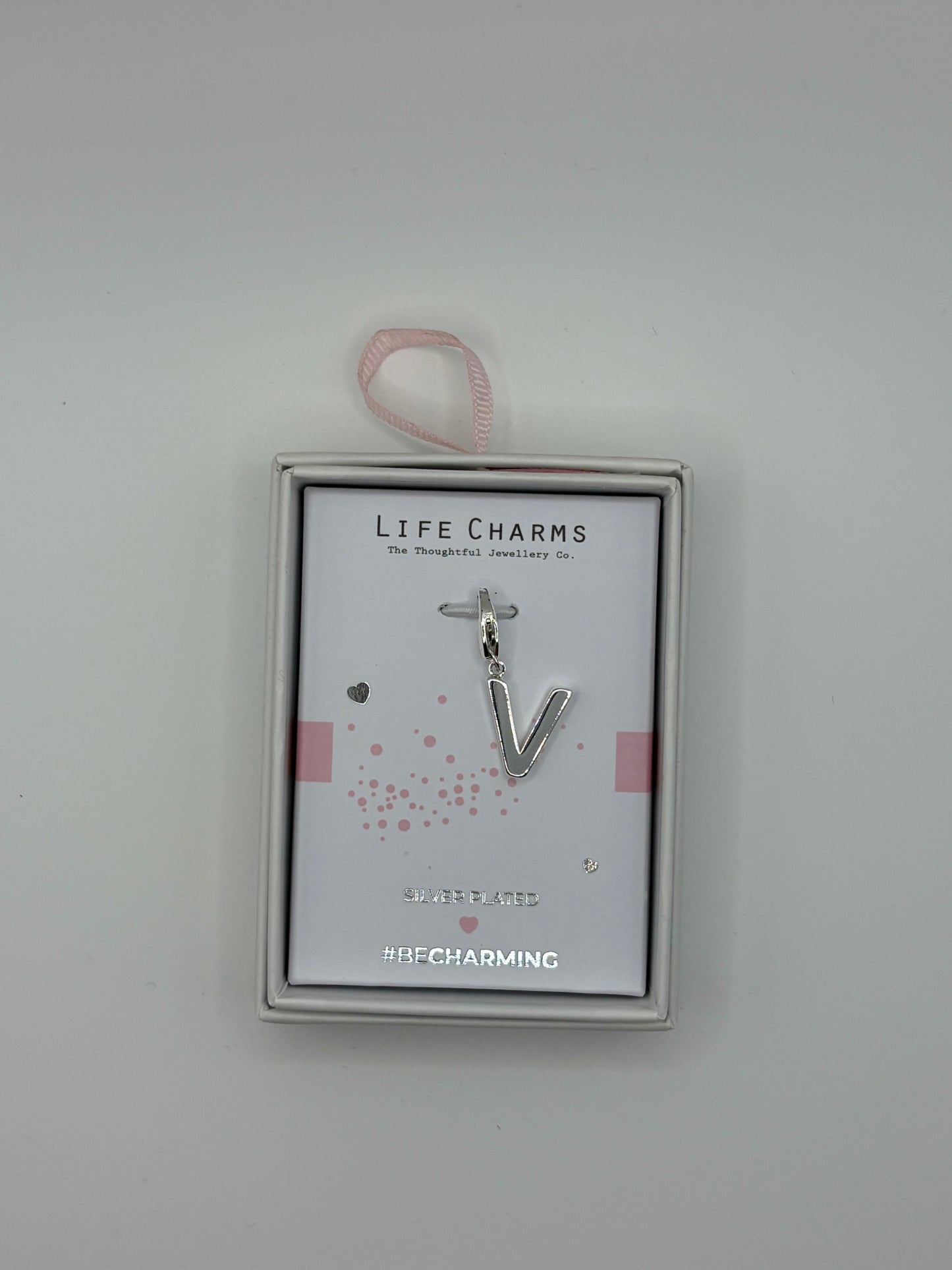 #BeCharming Life Charm Letter V