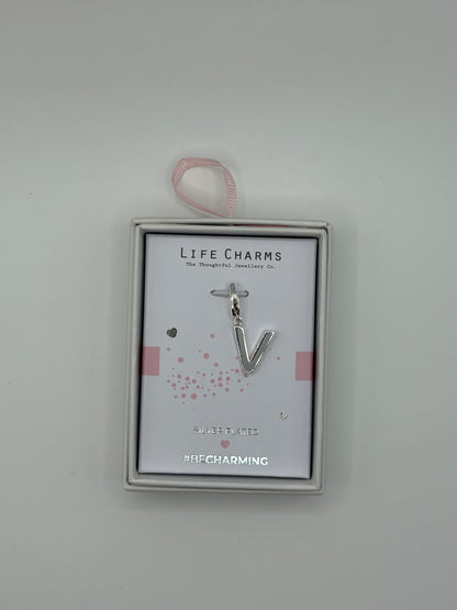 #BeCharming Life Charm Letter V