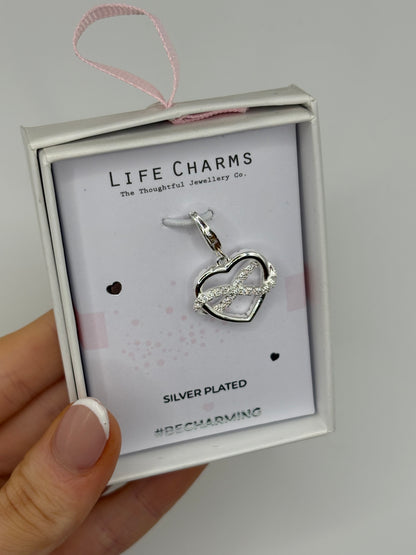#BeCharming Life Charm Infinity Heart Charm