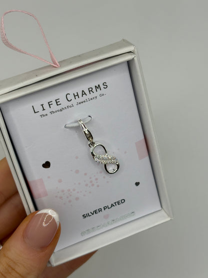 #BeCharming Infinity charm with stones