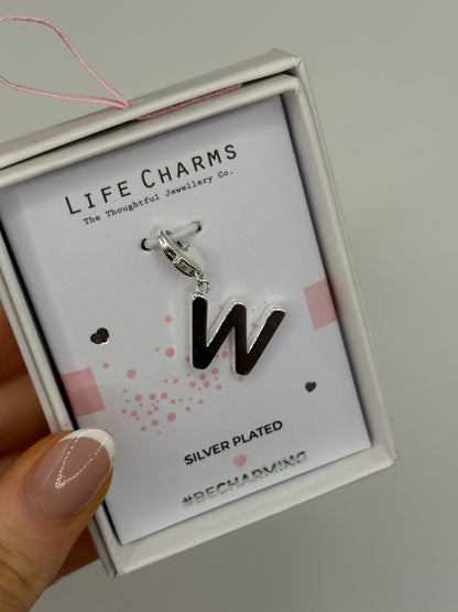 #BeCharming Life Charm Letter W