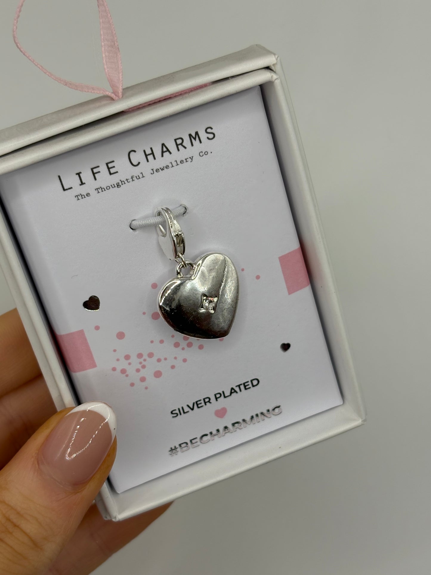 #BeCharming Life Charm Heart with Crystal Detail Charm