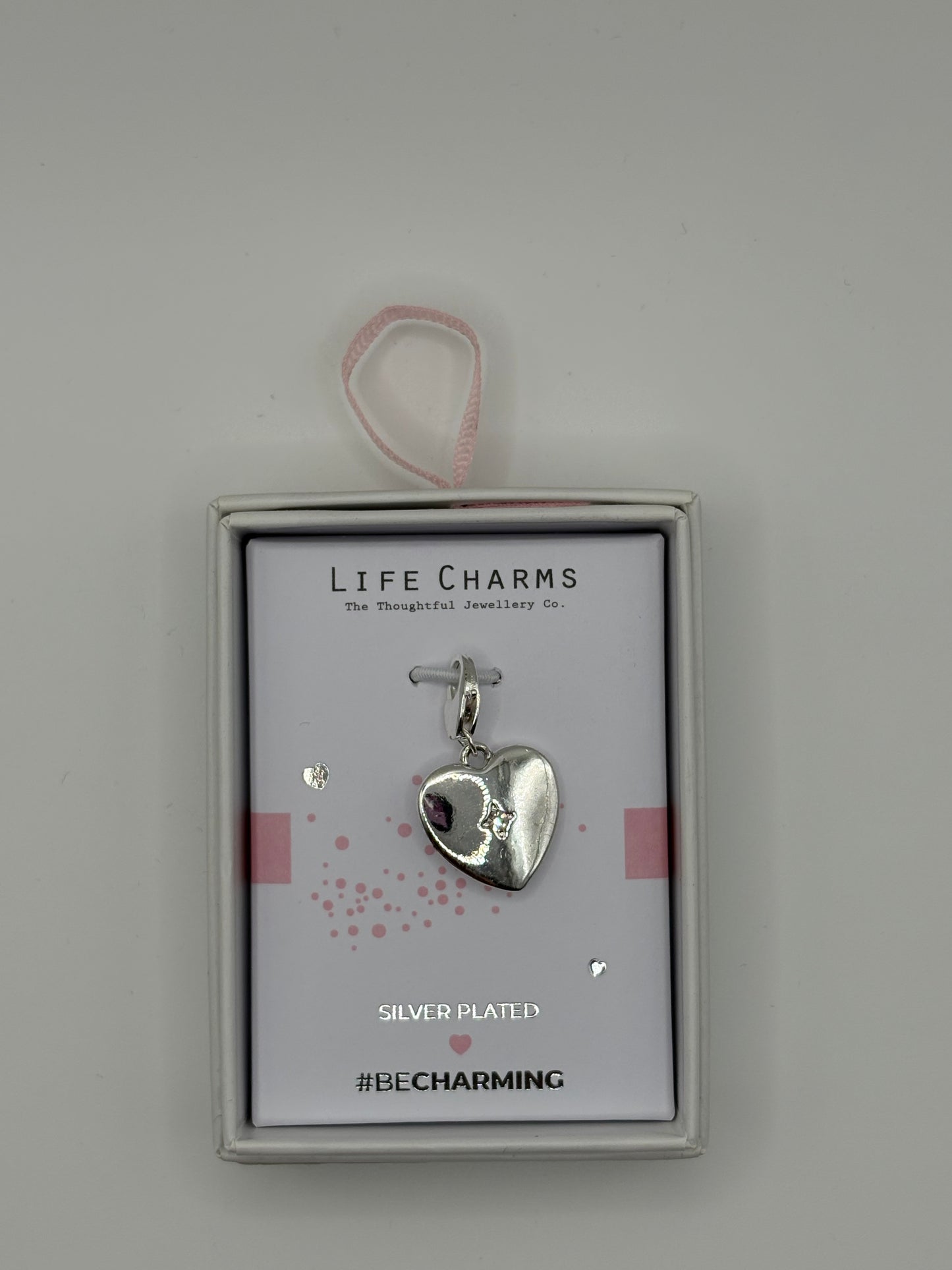 #BeCharming Life Charm Heart with Crystal Detail Charm