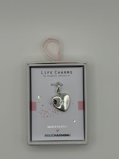 #BeCharming Life Charm Heart with Crystal Detail Charm