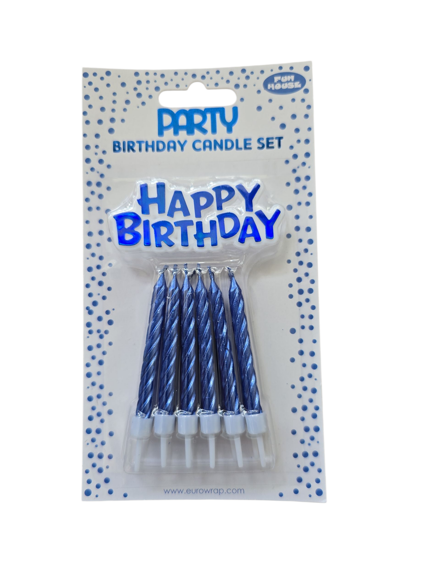 Candle Set Blue Metallic