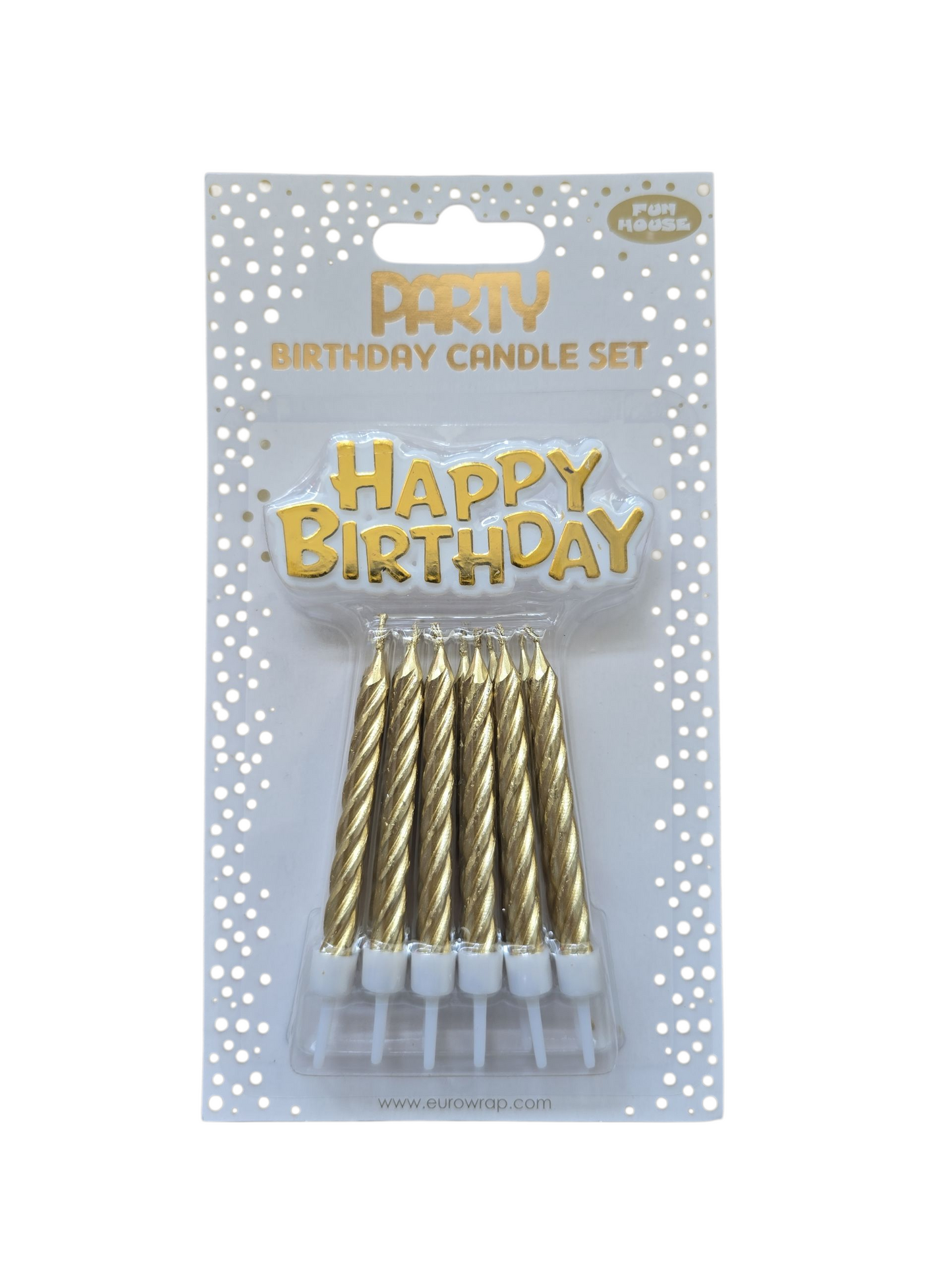 Candle Set Gold Metallic