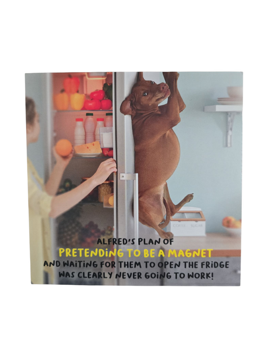 Alfred's plan of pretending to be a magnet and waiting for them to open the fridge was clearly never going to work