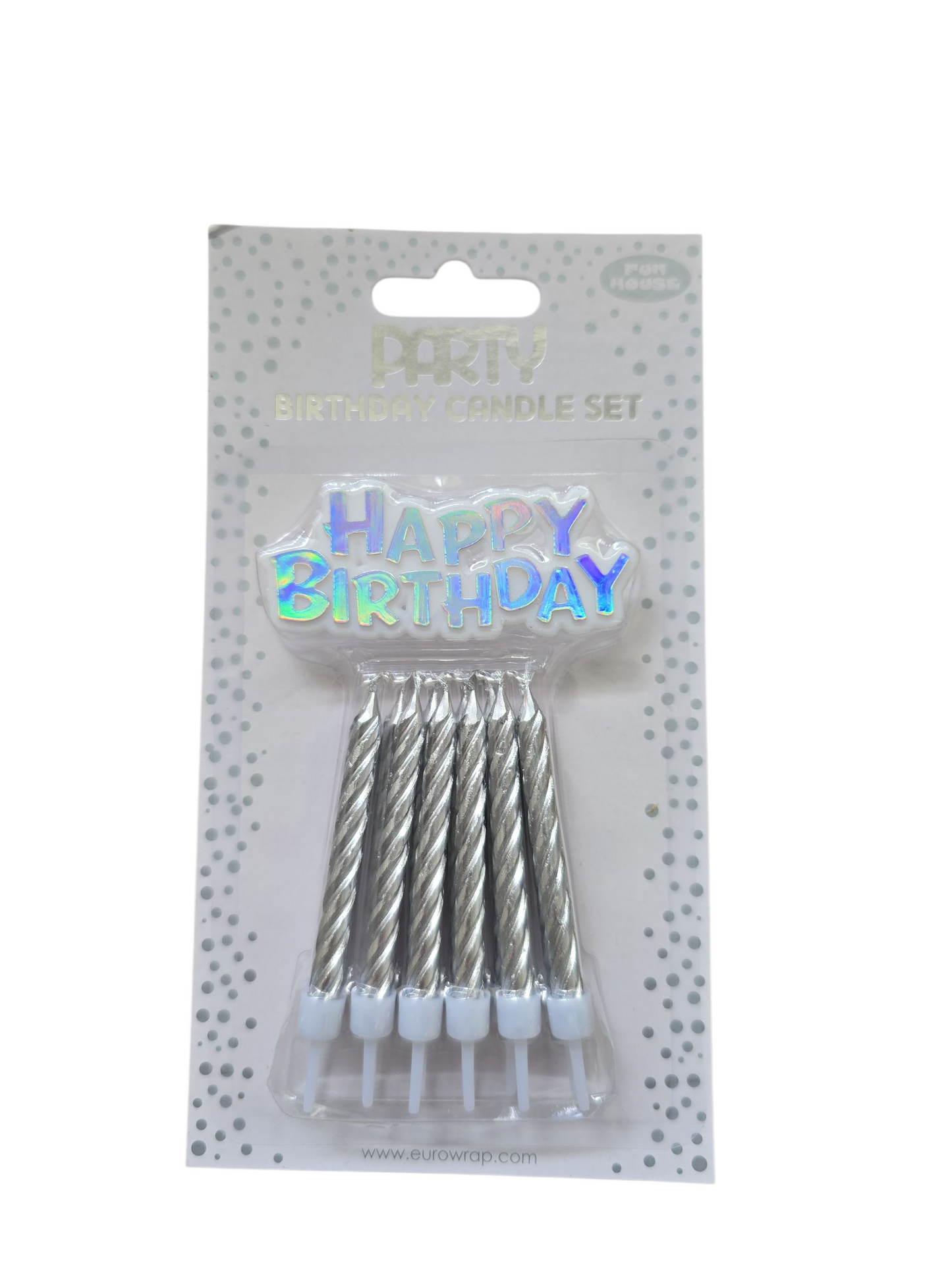Candle Set Silver Metallic