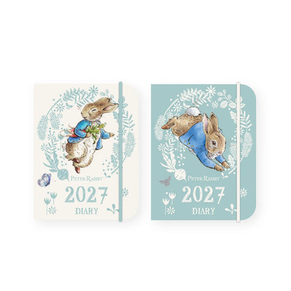 Peter Rabbit 2027 Mini Weekly Diary | Pocket-Sized Organiser with Elastic Strap Closure & Address Section | Official Beatrix Potter Diary
