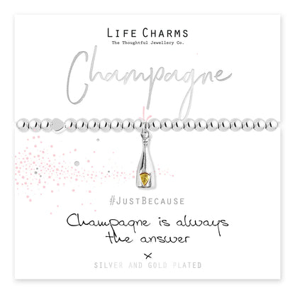 CHAMPAGNE IS ALWAYS THE ANSWER BRACELET