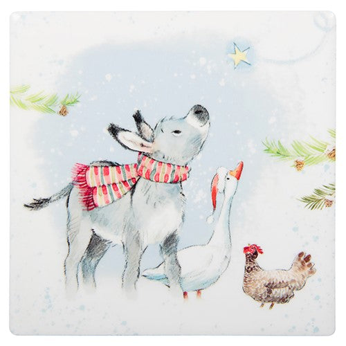 Paper Shed Xmas Coaster Donkey Duck Chicken