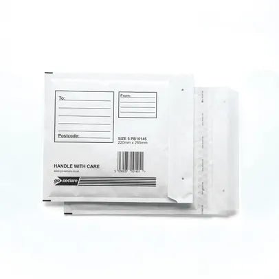 GoSecure Bubble Envelope Size 5 White 220mm x 265mm
