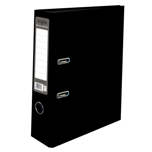 Pukka Brights A4 Lever Arch Files ASST Colours Black,Blue,Pink,Green