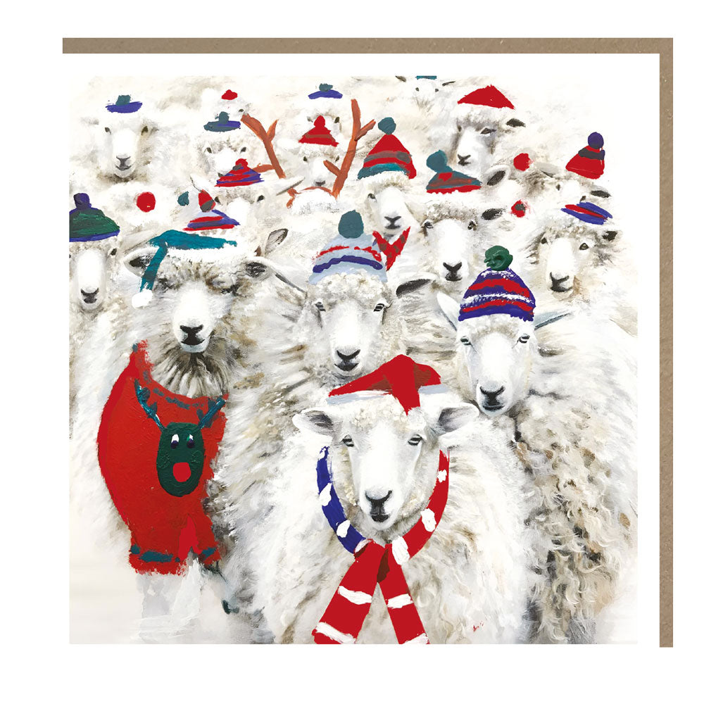 PXP - Pankhurst Xmas - Field of sheep - 140x140 - Foil - MC