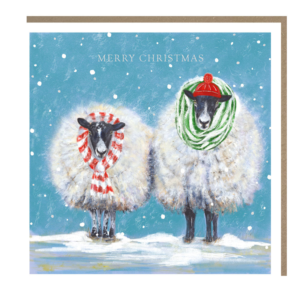 PXP - Pankhurst Xmas - Two Sheep - 140x140 - Foil  - MC