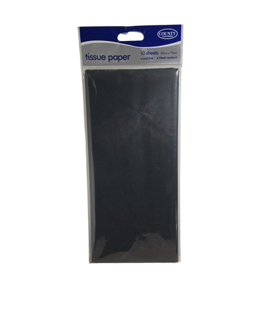 Tissue Paper 10 Sheets 50x75cm BLACK