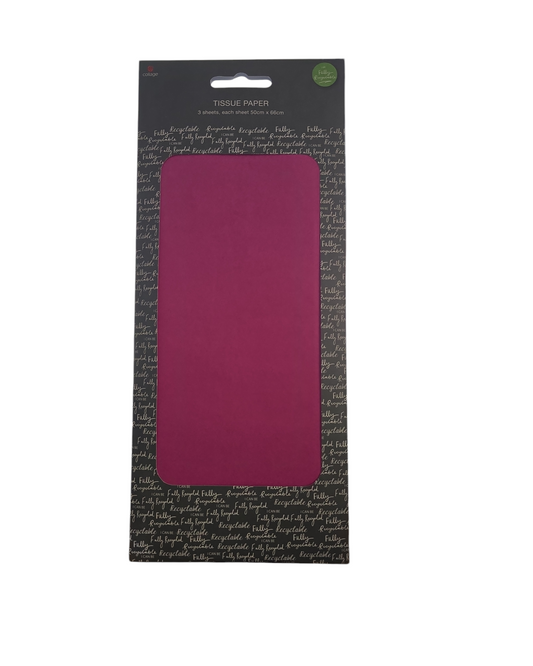 Tissue Paper, 3 Sheets 50x66cm CERISE