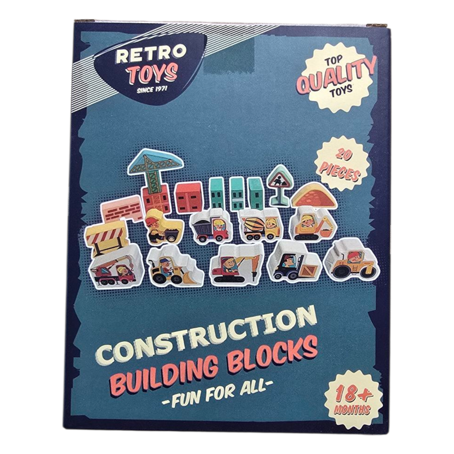Retro Construction Building Blocks