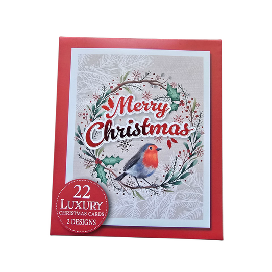 22 pack Christmas Boxed Cards Medium Open Generic