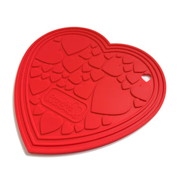 Heat Resistant Silicone Mat - Frenchic Heart Red