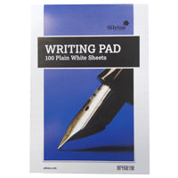 Silvine A5 Writing Pad White 100 Sheets Plain