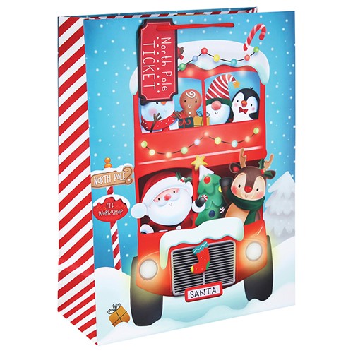 Santa & Friends Bus Bag Wide Medium