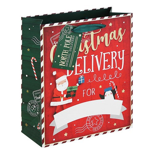 Xmas Del Personalised Bag Medium