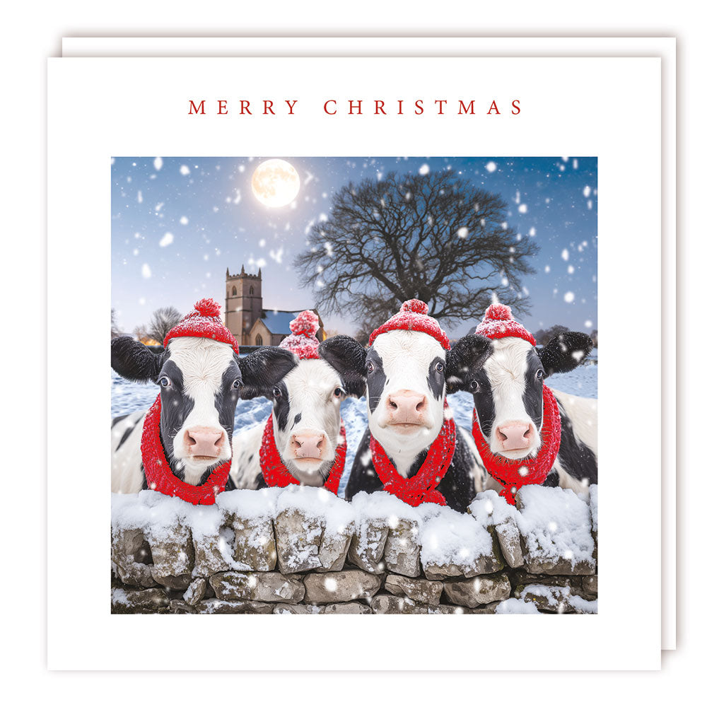 Xmas Sparkle Pack 125x125 - Cows in Hats - Foil - RT