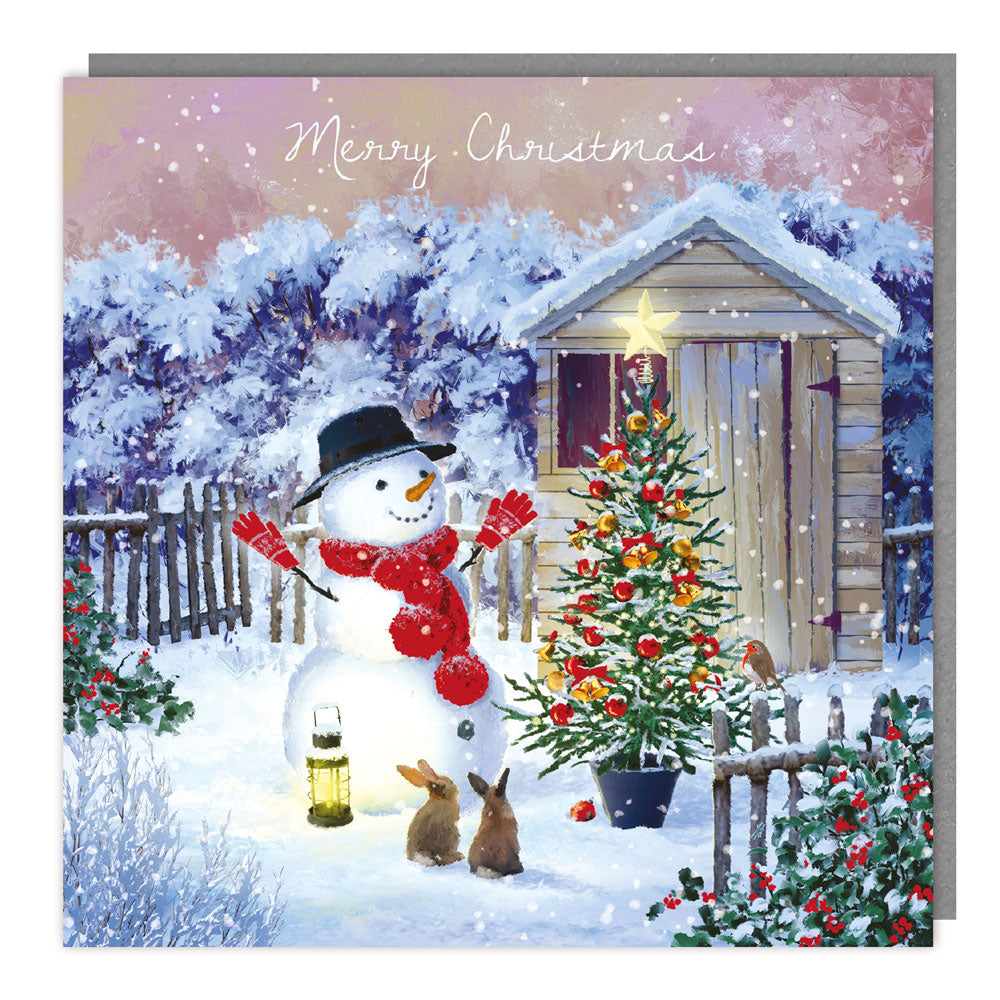 Pack of 5 - Snowmans Garden - 140x140 - Foil - MC