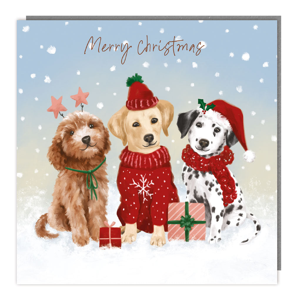 Pack of 5 - Caroling Hounds - 140x140 - Foil - RT