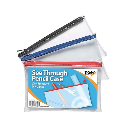 20 x 12.5cm CLEAR PENCIL CASE