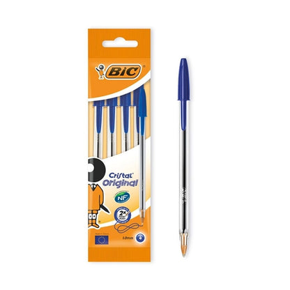 BIC MED BLUE BALLPEN H/PACK 4in