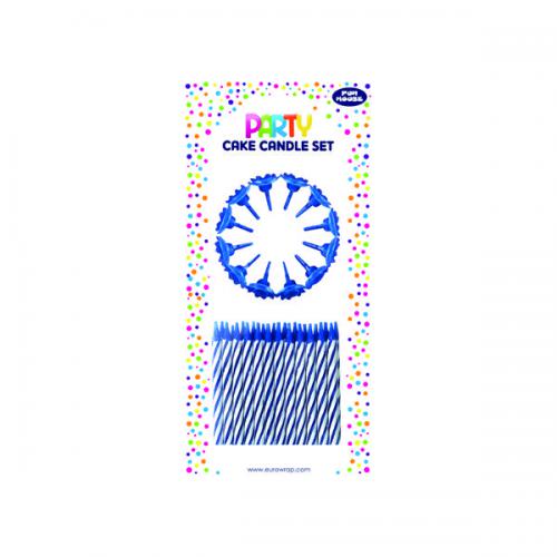 Cake Candle Set Blue
