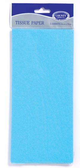 Tissue Paper 5 sheets 50x75cm LIGHT BLUE