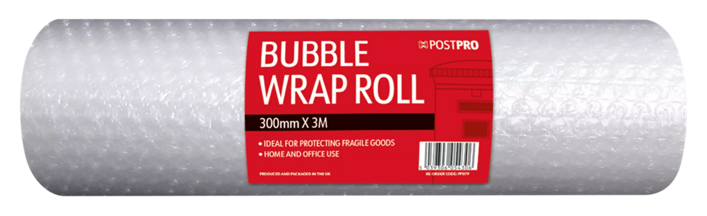 Postpro Bubble Wrap Roll Small 300mmx3m
