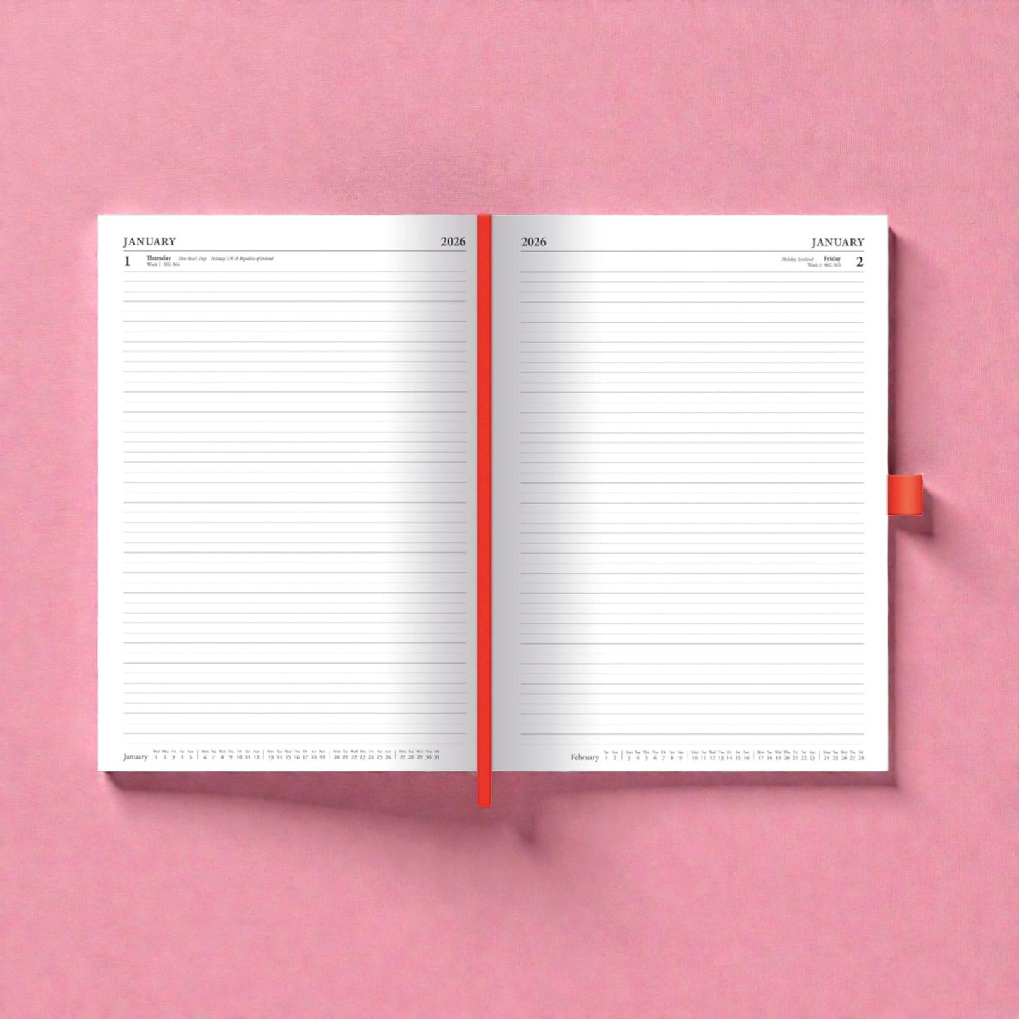 Hello Kitty Hardcover 2026 Diary A5 Day per page