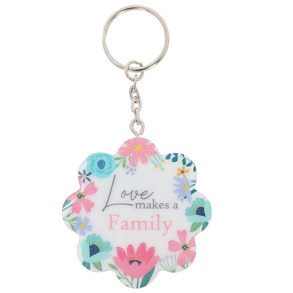 Bright Blooms Wooden Keyring Multiple Designs