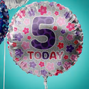 Age 5 18" Foil Balloon